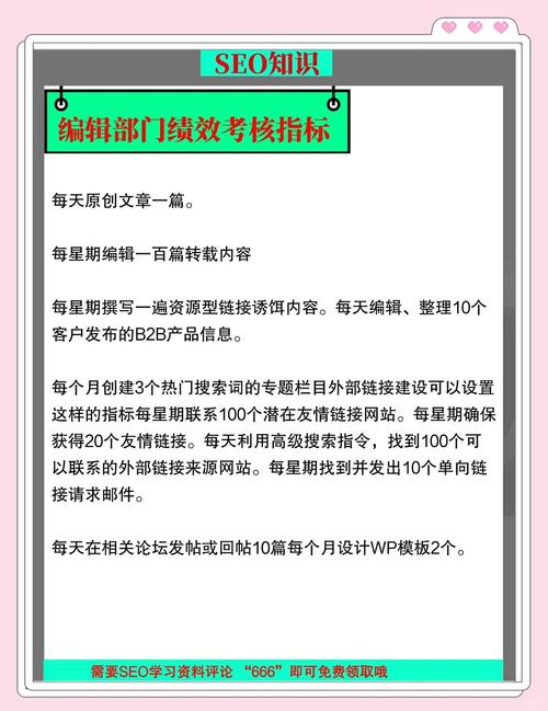 seo工作任务指标